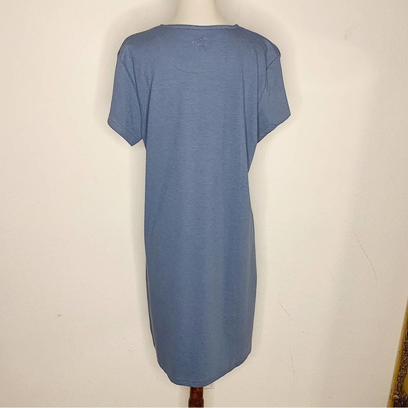 NWT Horny Toad Toad & Co Ocean Blue Tomboy Short Sleeve Dress Size Large - Picture 6 of 10